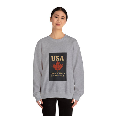 USA 'Canada's Wild 11th Province' Crewneck Sweatshirt