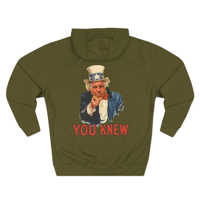 Hoodie - Vintage Uncle Epstein "You Knew" Graphic Fleece Hoodie