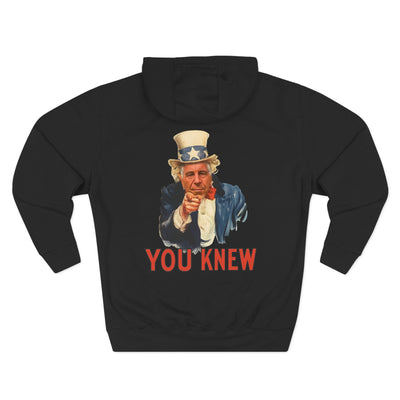 Hoodie - Vintage Uncle Epstein "You Knew" Graphic Fleece Hoodie