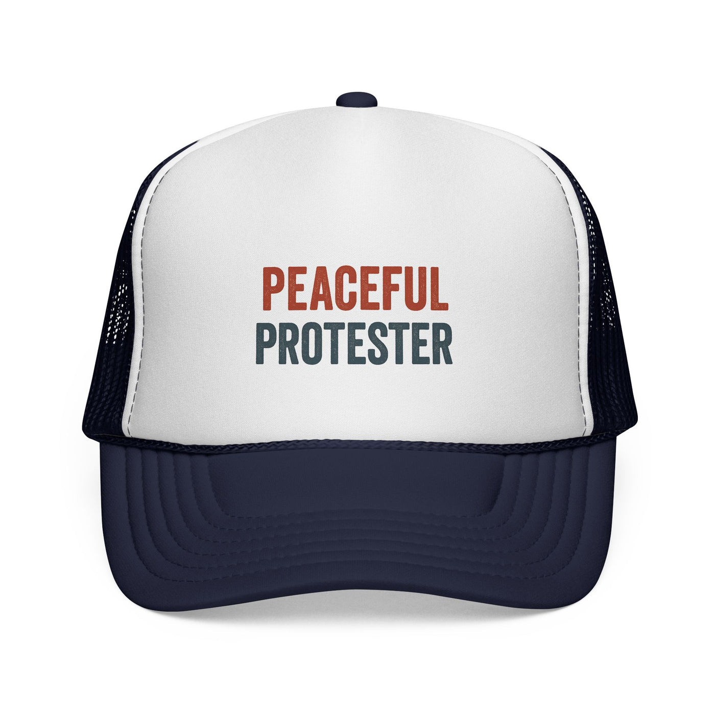 Peaceful Protester Trucker Cap — Political Rally Mesh Hat