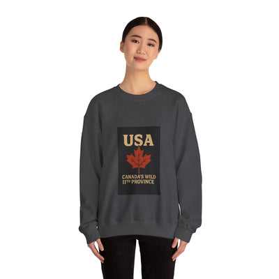 USA 'Canada's Wild 11th Province' Crewneck Sweatshirt