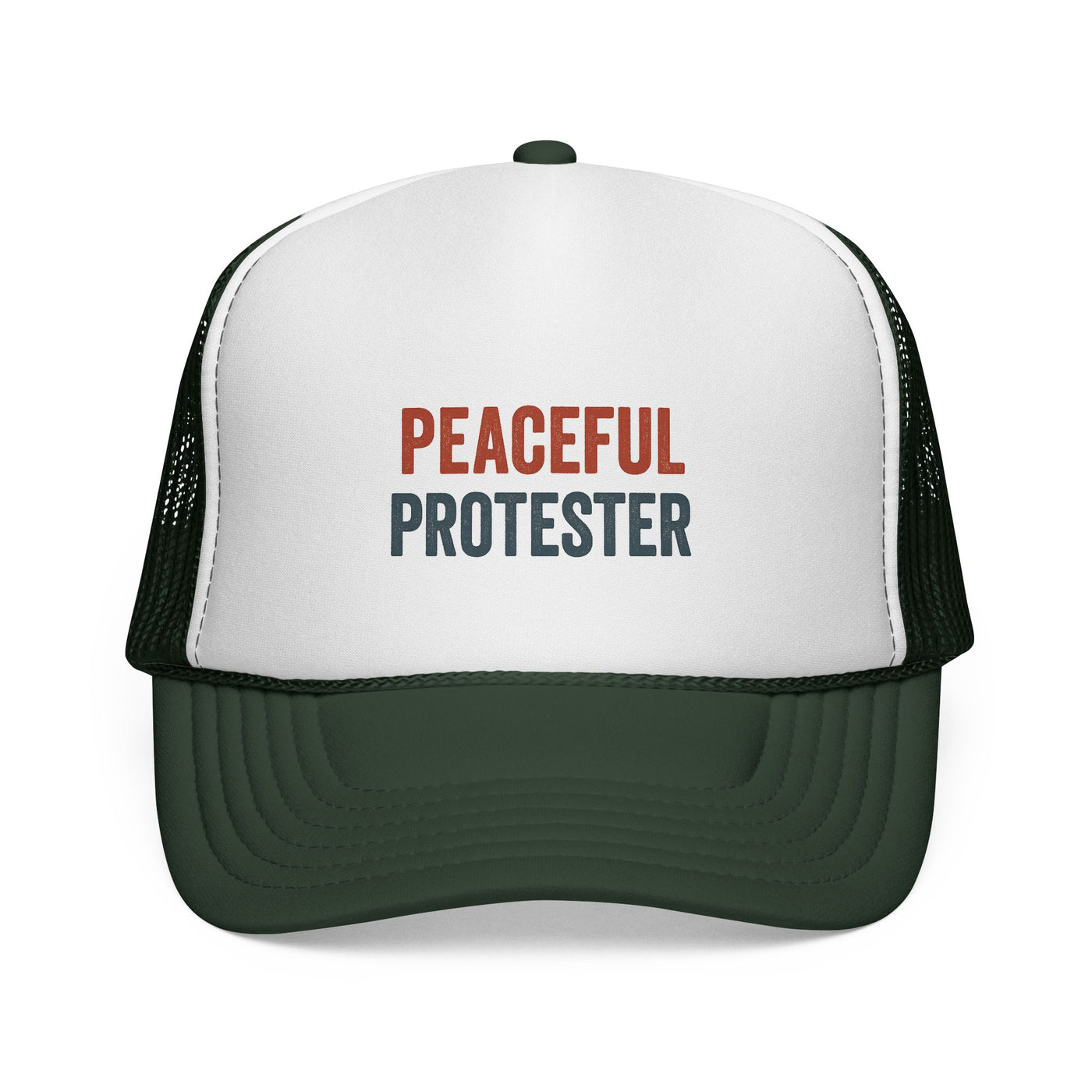 Peaceful Protester Trucker Cap — Political Rally Mesh Hat