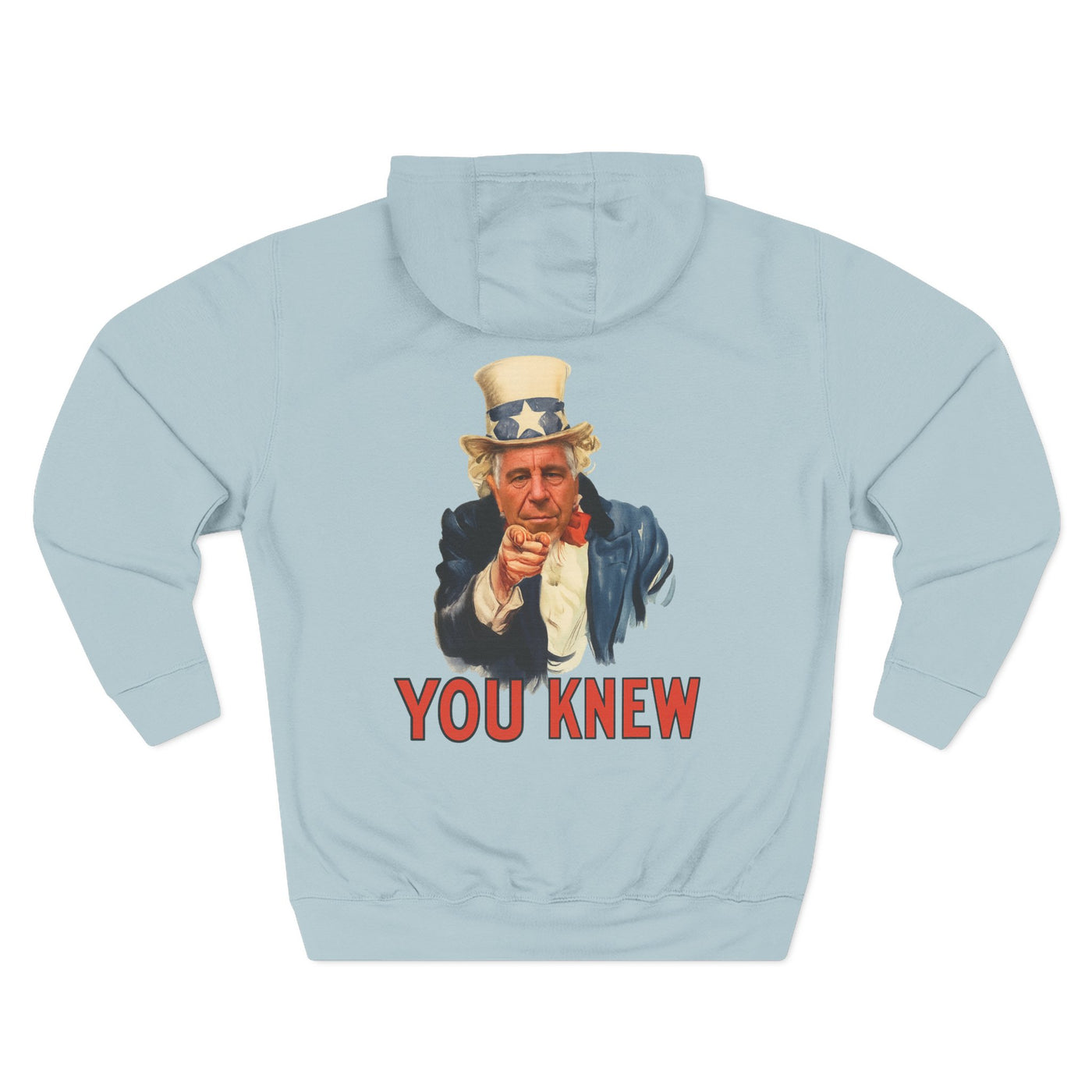 Hoodie - Vintage Uncle Epstein "You Knew" Graphic Fleece Hoodie