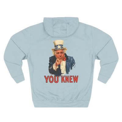 Hoodie - Vintage Uncle Epstein "You Knew" Graphic Fleece Hoodie