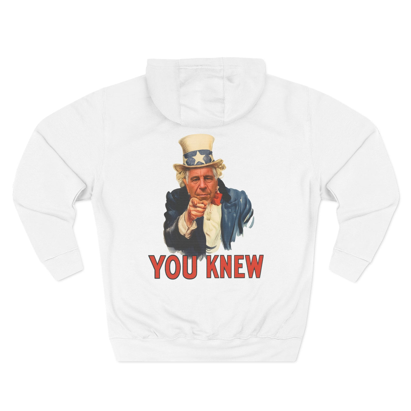 Hoodie - Vintage Uncle Epstein "You Knew" Graphic Fleece Hoodie