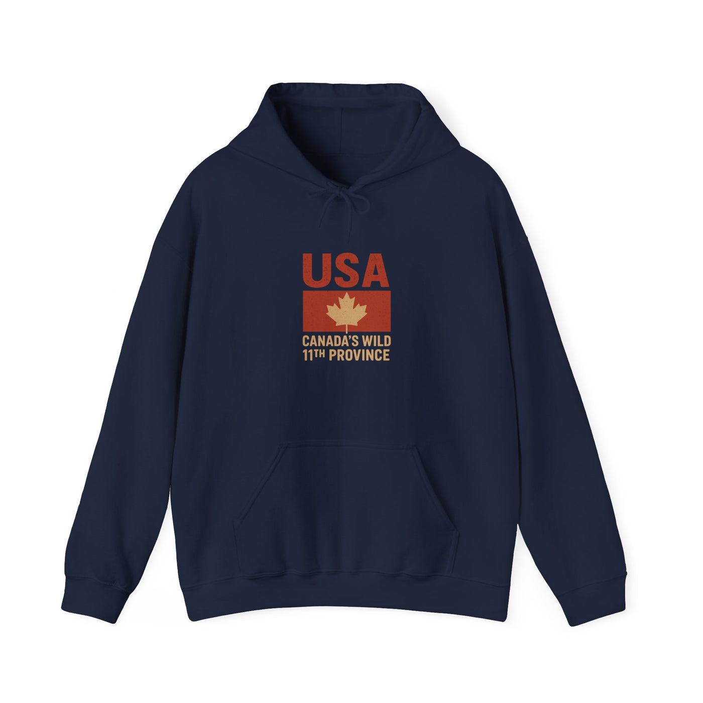 USA Maple Leaf Hoodie – 'Canada's 51st Province' Funny Canada-USA Mashup Sweatshirt