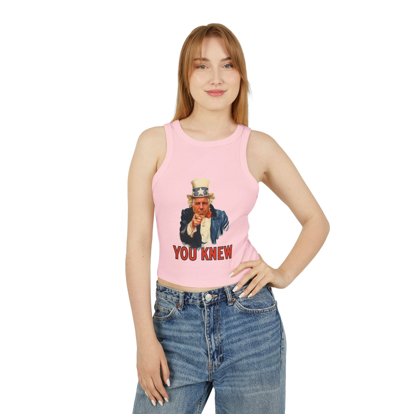 Tank Top Vintage Pointing Uncle Epstein“YOU KNEW” Graphic