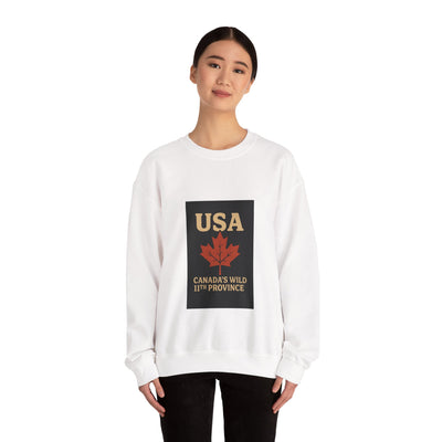 USA 'Canada's Wild 11th Province' Crewneck Sweatshirt