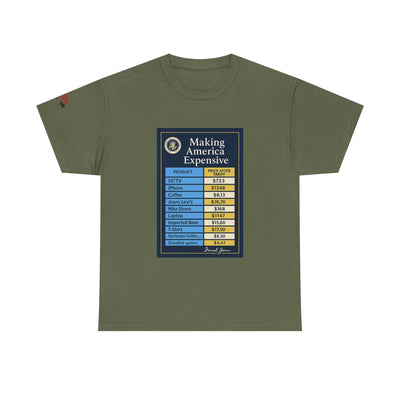 T‑Shirt — "Making America Expensive" Price Comparison Graphic Tee