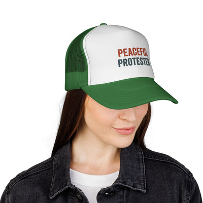 Peaceful Protester Trucker Cap — Political Rally Mesh Hat