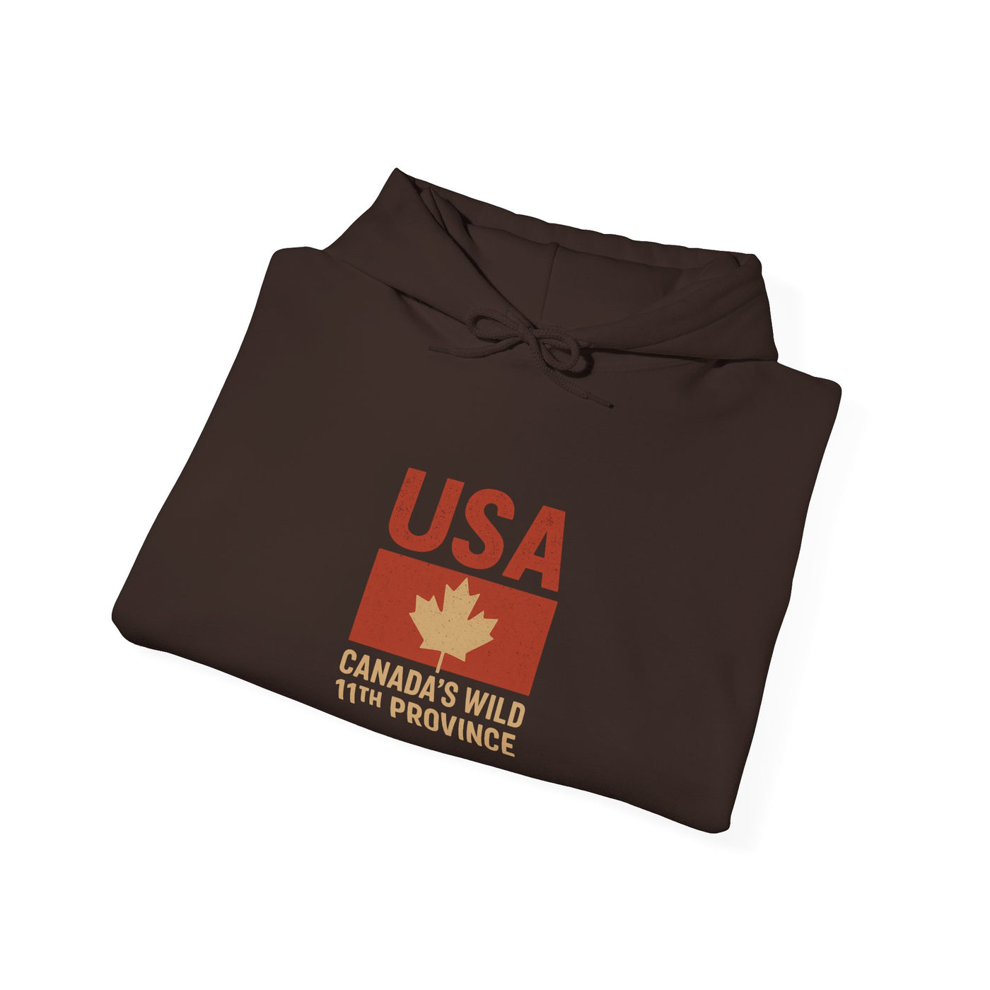 USA Maple Leaf Hoodie – 'Canada's 51st Province' Funny Canada-USA Mashup Sweatshirt