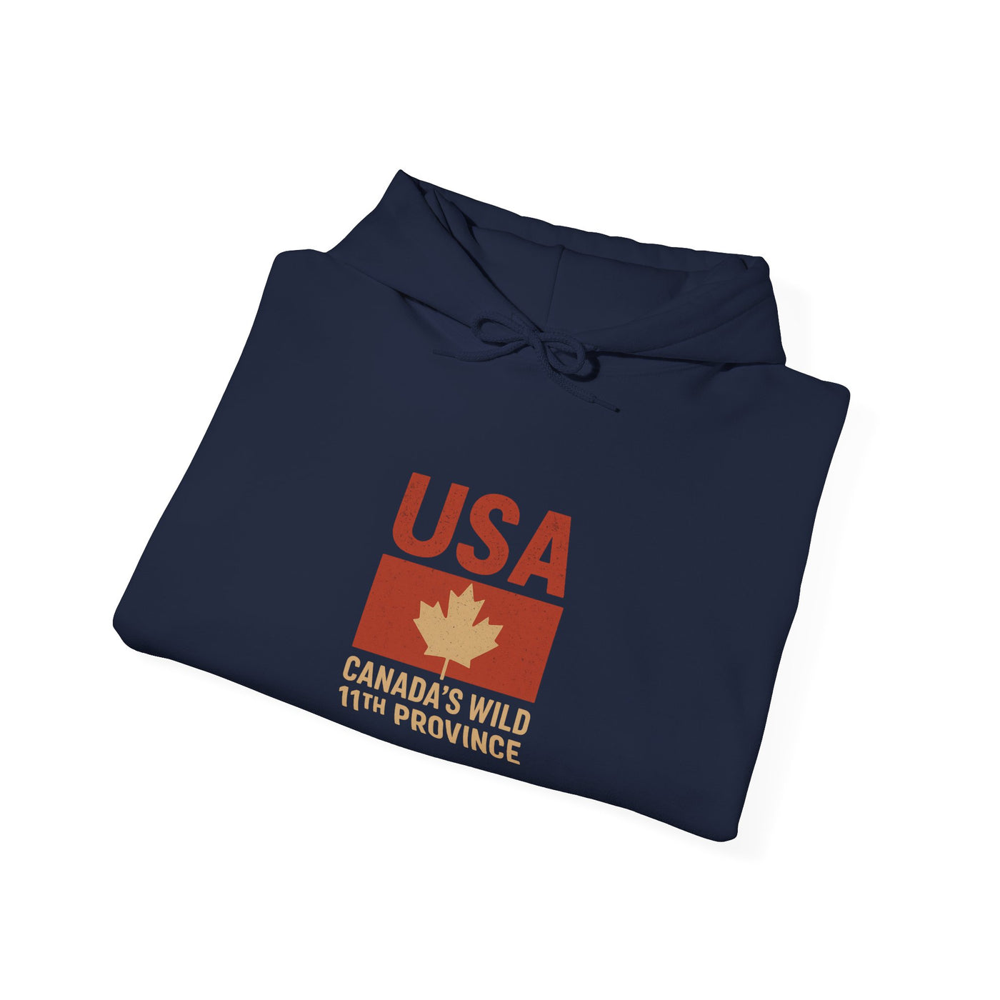 USA Maple Leaf Hoodie – 'Canada's 51st Province' Funny Canada-USA Mashup Sweatshirt