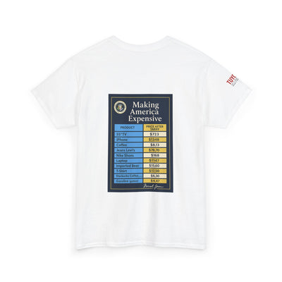T‑Shirt — "Making America Expensive" Price Comparison Graphic Tee