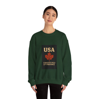 USA 'Canada's Wild 11th Province' Crewneck Sweatshirt