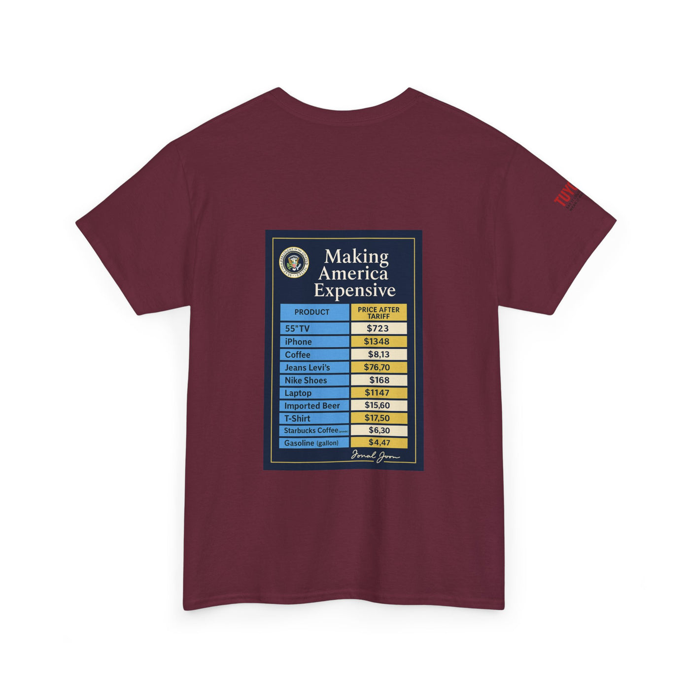 T‑Shirt — "Making America Expensive" Price Comparison Graphic Tee