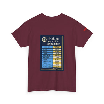 T‑Shirt — "Making America Expensive" Price Comparison Graphic Tee