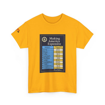 T‑Shirt — "Making America Expensive" Price Comparison Graphic Tee