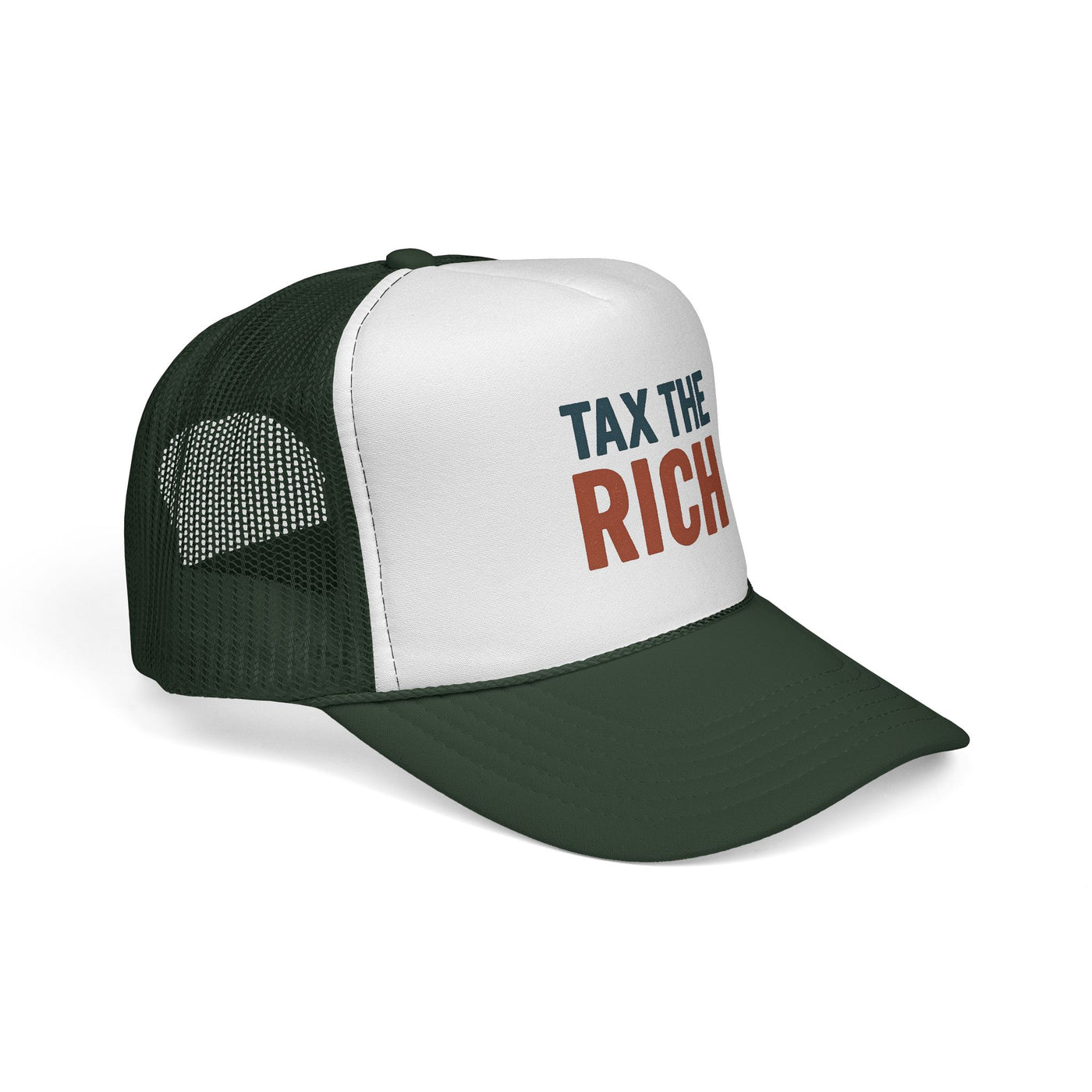 Tax The Rich Trucker Cap — Bold Political Mesh Snapback Hat