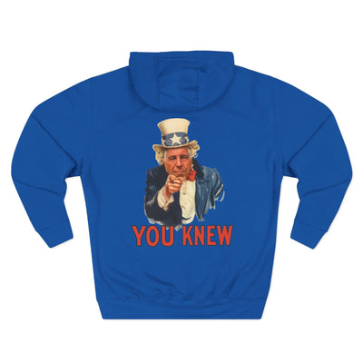 Hoodie - Vintage Uncle Epstein "You Knew" Graphic Fleece Hoodie