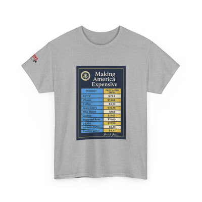 T‑Shirt — "Making America Expensive" Price Comparison Graphic Tee