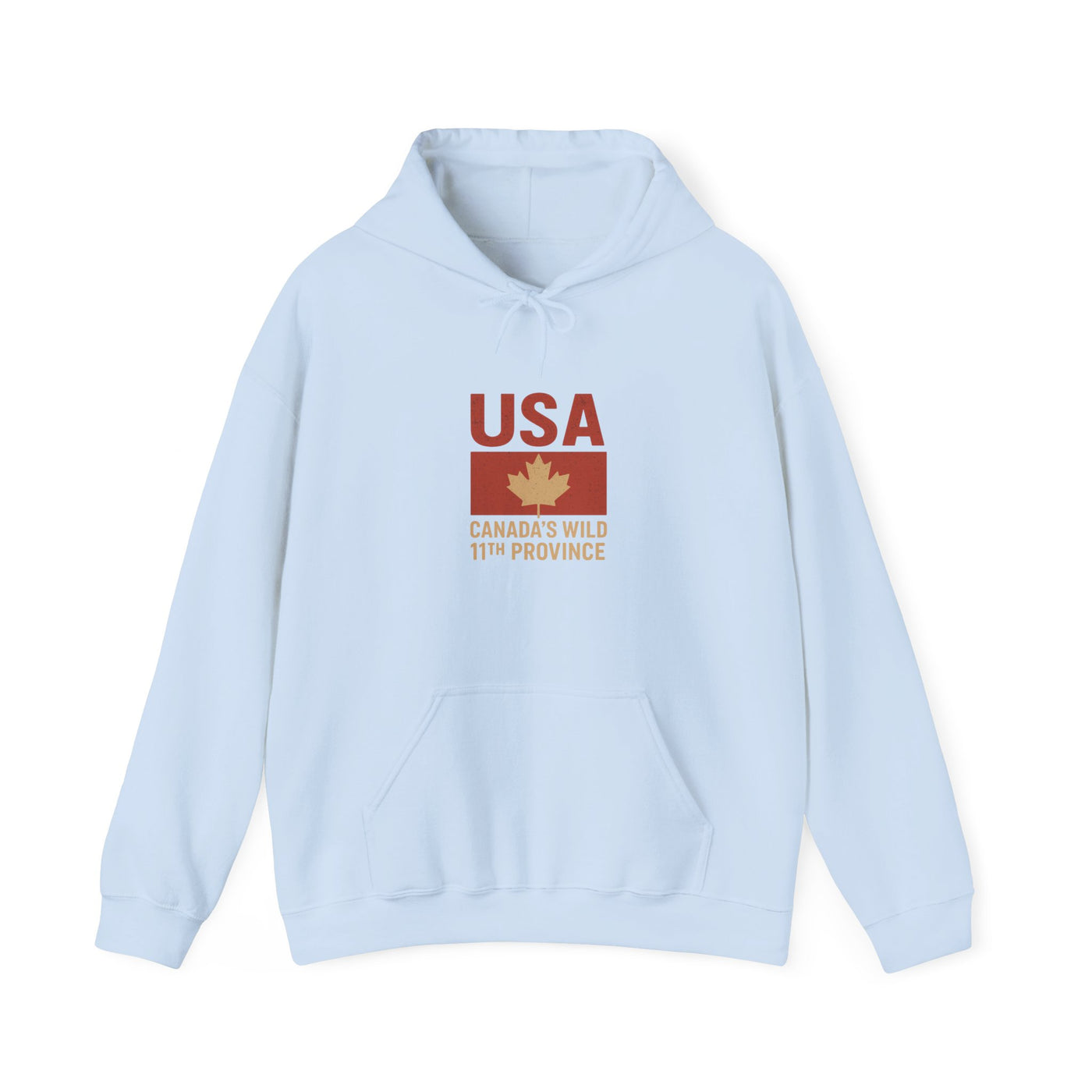 USA Maple Leaf Hoodie – 'Canada's 51st Province' Funny Canada-USA Mashup Sweatshirt