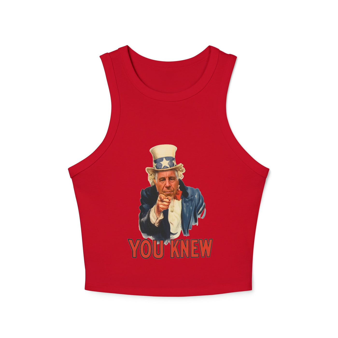 Tank Top Vintage Pointing Uncle Epstein“YOU KNEW” Graphic