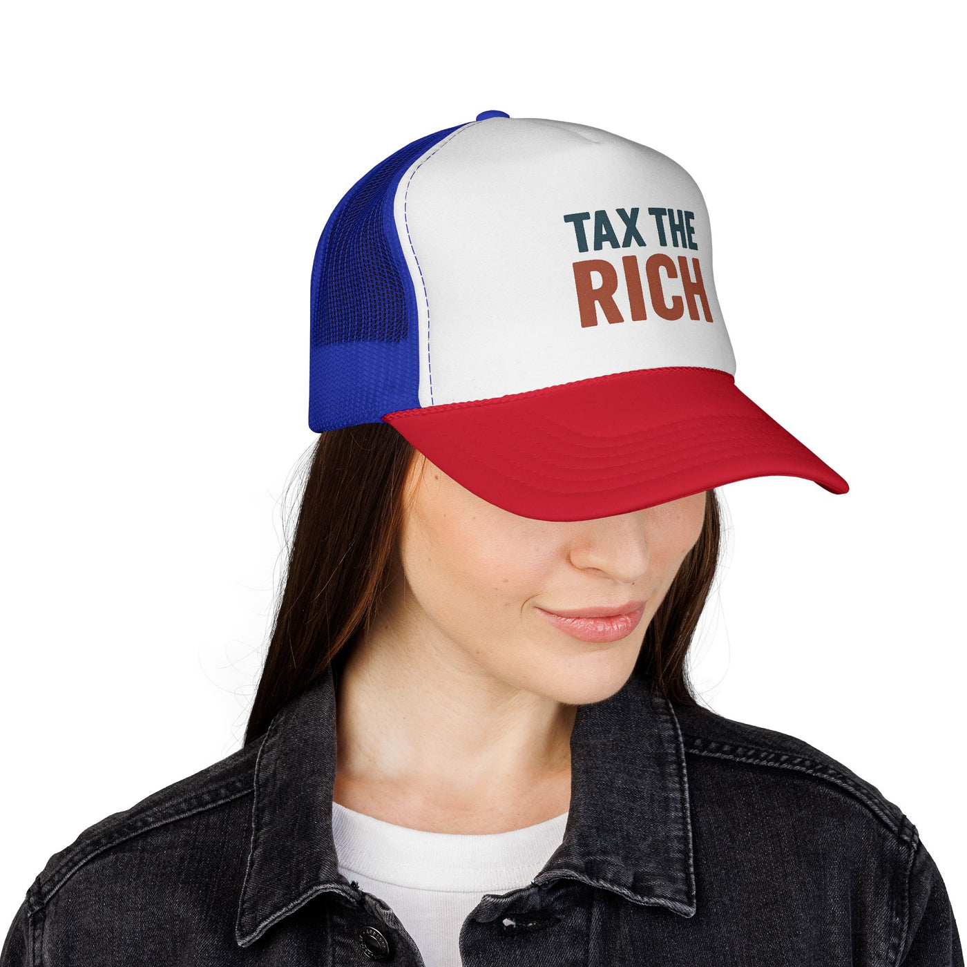Tax The Rich Trucker Cap — Bold Political Mesh Snapback Hat