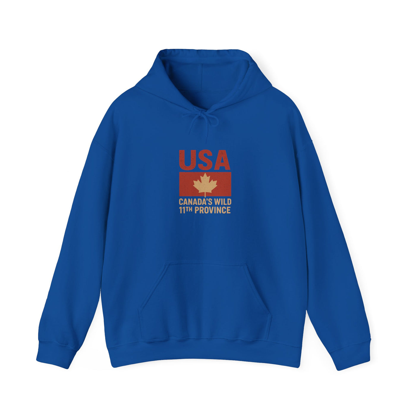 USA Maple Leaf Hoodie – 'Canada's 51st Province' Funny Canada-USA Mashup Sweatshirt