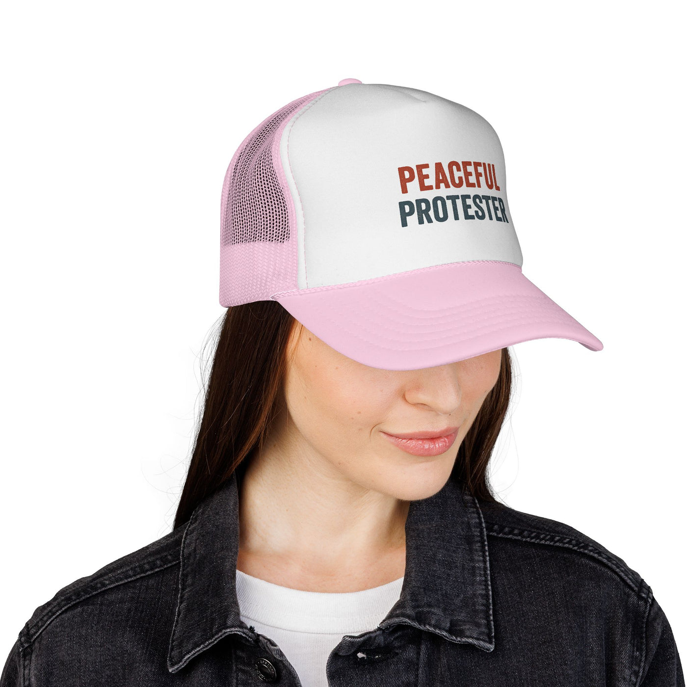 Peaceful Protester Trucker Cap — Political Rally Mesh Hat