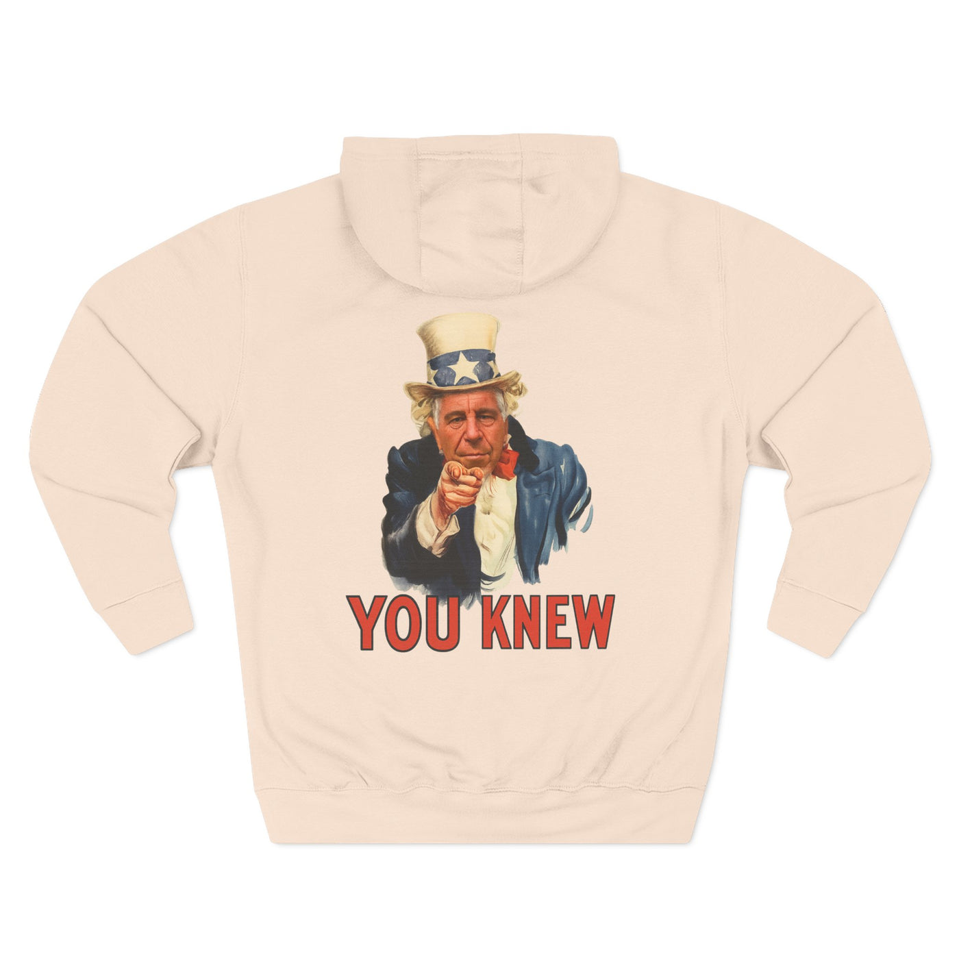 Hoodie - Vintage Uncle Epstein "You Knew" Graphic Fleece Hoodie
