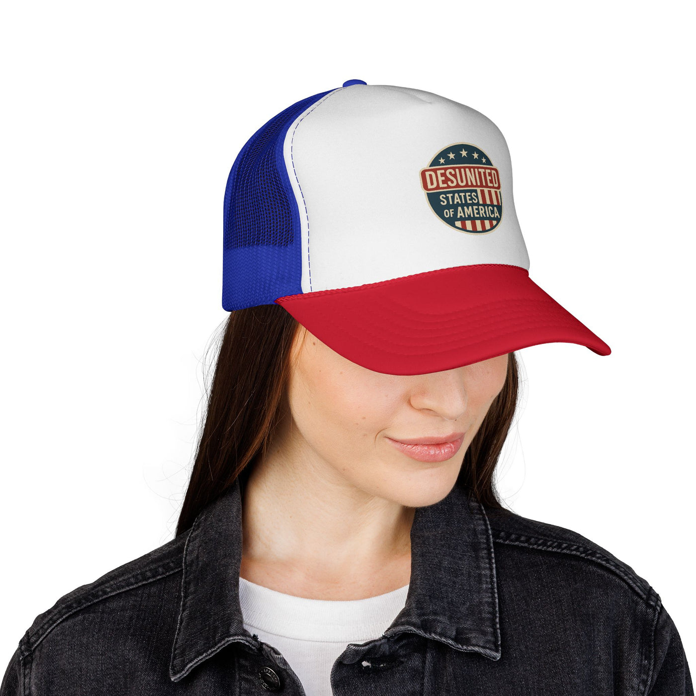 Desunited States of America Trucker Hat — Vintage Political Statement Cap