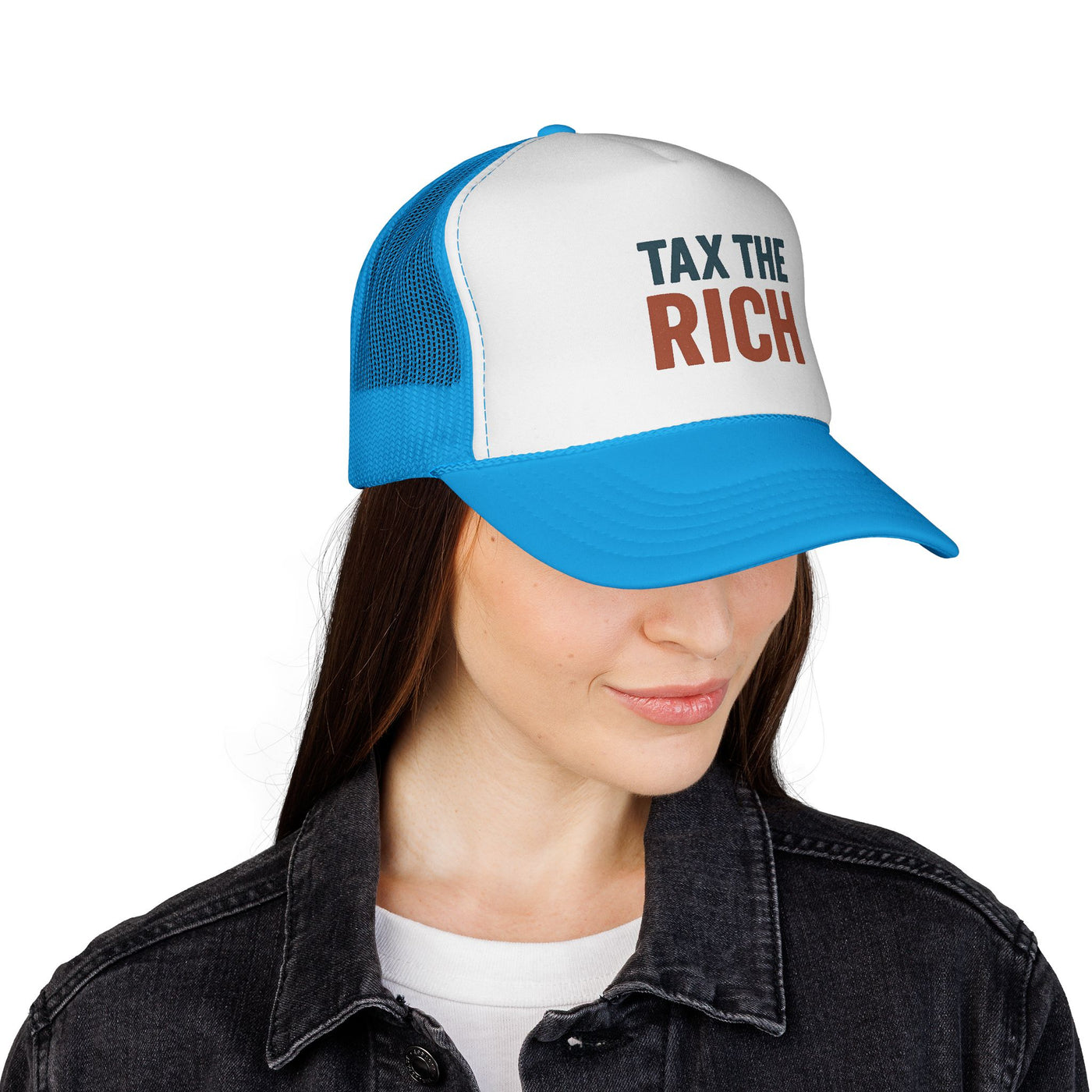 Tax The Rich Trucker Cap — Bold Political Mesh Snapback Hat