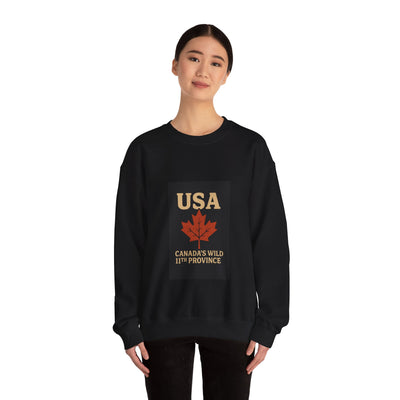 USA 'Canada's Wild 11th Province' Crewneck Sweatshirt