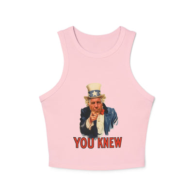 Tank Top Vintage Pointing Uncle Epstein“YOU KNEW” Graphic
