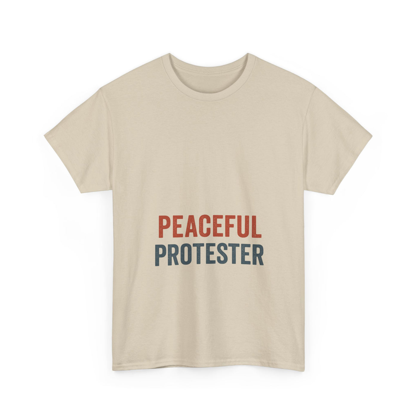 Peaceful Protester T-Shirt — 'Peaceful Protester' Minimalist Activist Tee