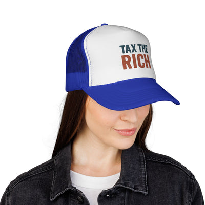 Tax The Rich Trucker Cap — Bold Political Mesh Snapback Hat