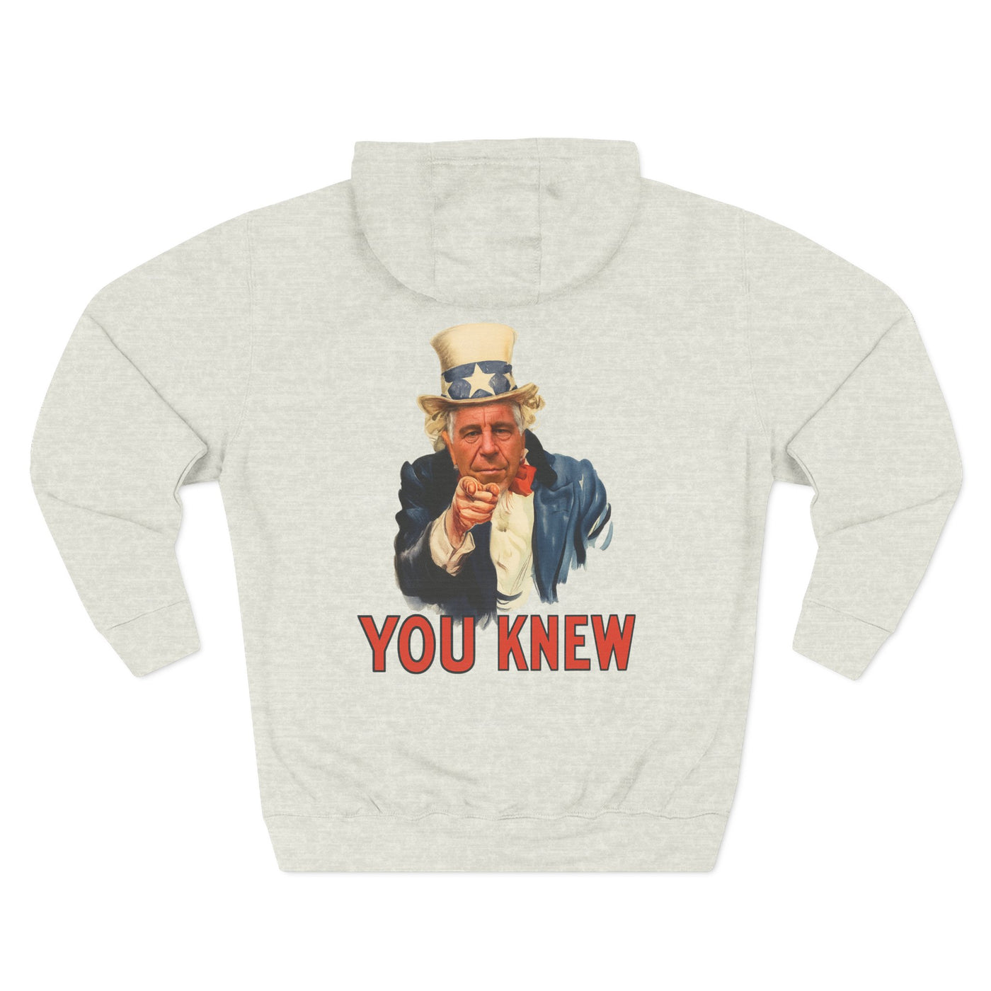 Hoodie - Vintage Uncle Epstein "You Knew" Graphic Fleece Hoodie