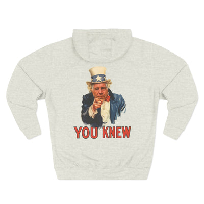 Hoodie - Vintage Uncle Epstein "You Knew" Graphic Fleece Hoodie