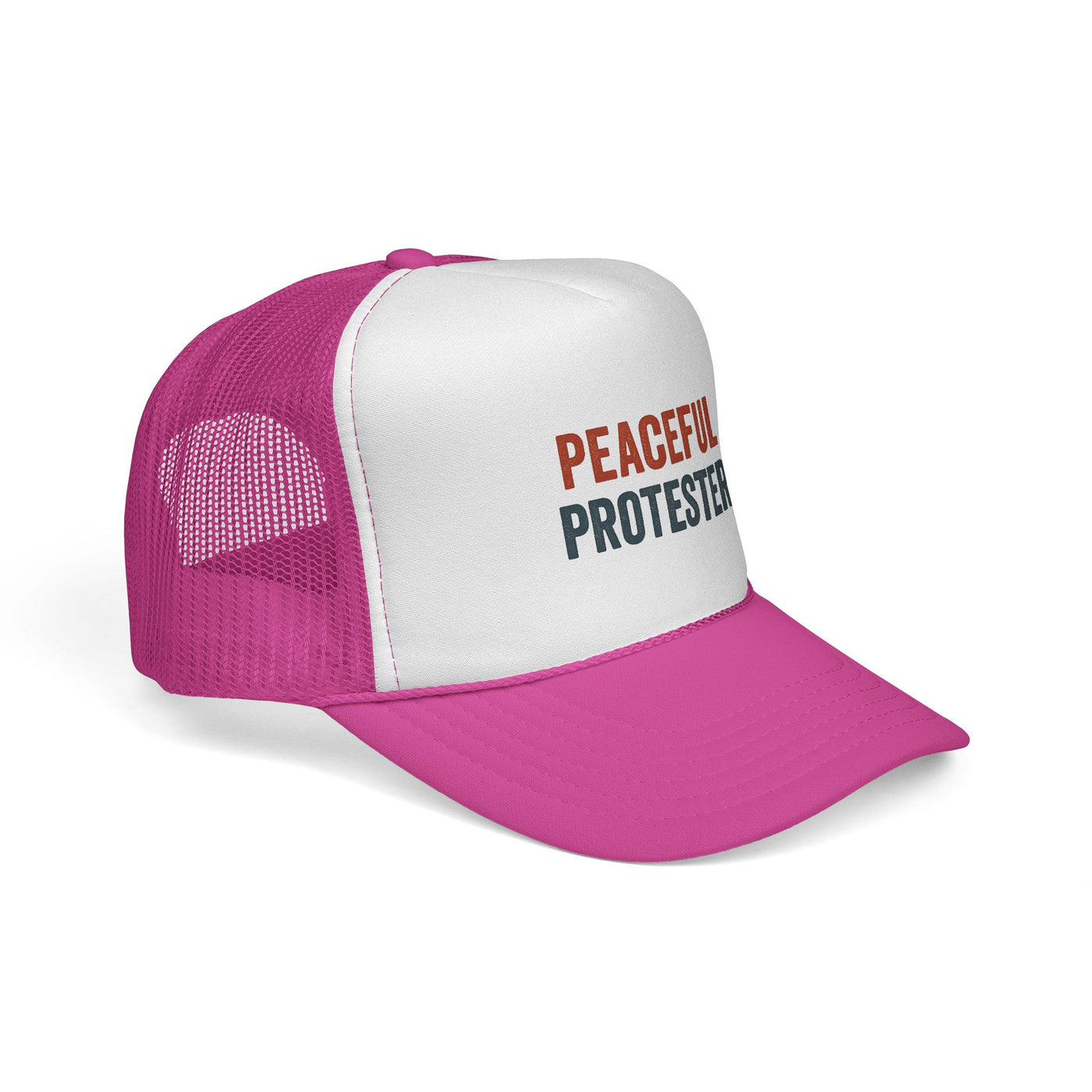 Peaceful Protester Trucker Cap — Political Rally Mesh Hat