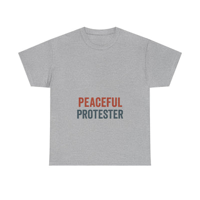 Peaceful Protester T-Shirt — 'Peaceful Protester' Minimalist Activist Tee