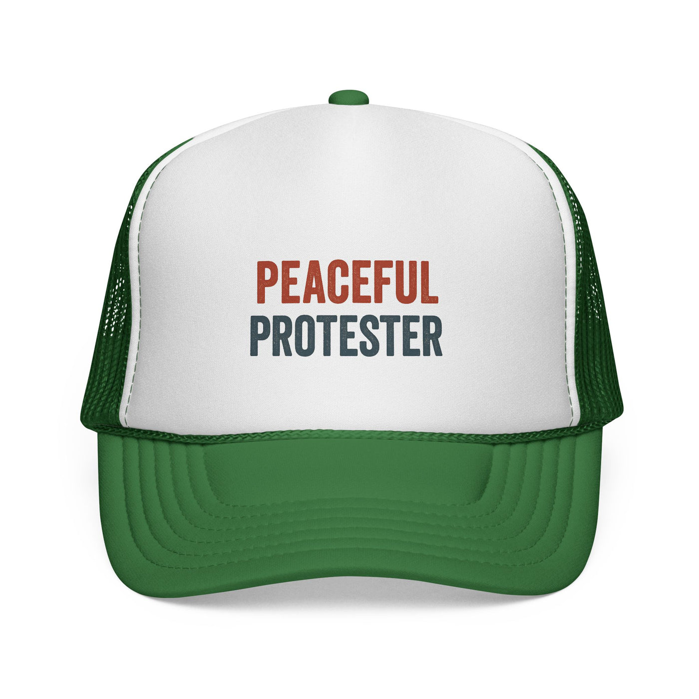 Peaceful Protester Trucker Cap — Political Rally Mesh Hat