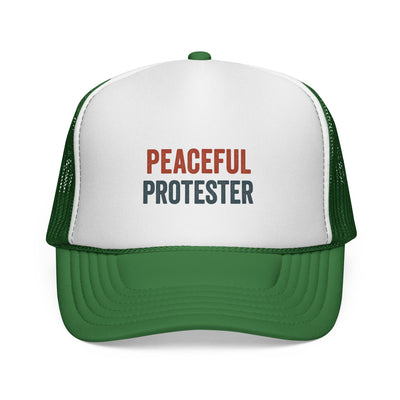Peaceful Protester Trucker Cap — Political Rally Mesh Hat