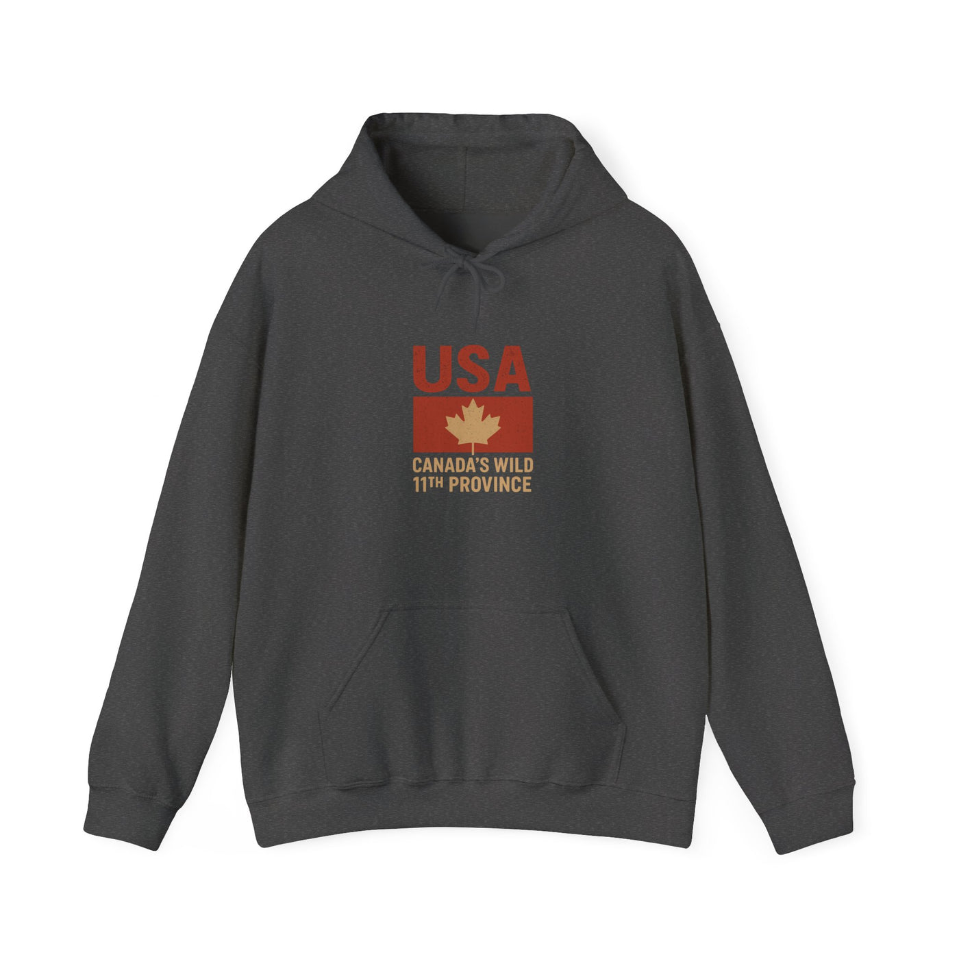 USA Maple Leaf Hoodie – 'Canada's 51st Province' Funny Canada-USA Mashup Sweatshirt