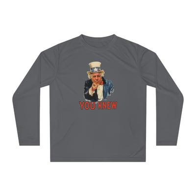 Uncle Epstein “You Knew” Long Sleeve Shirt — Patriotic Vintage Pointing Tee