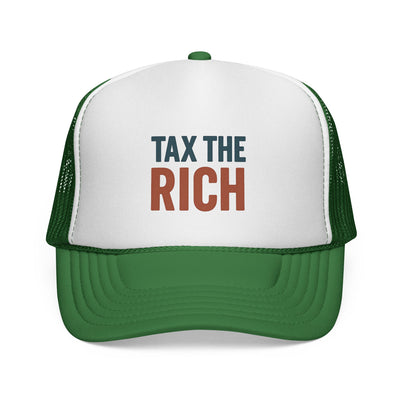 Tax The Rich Trucker Cap — Bold Political Mesh Snapback Hat