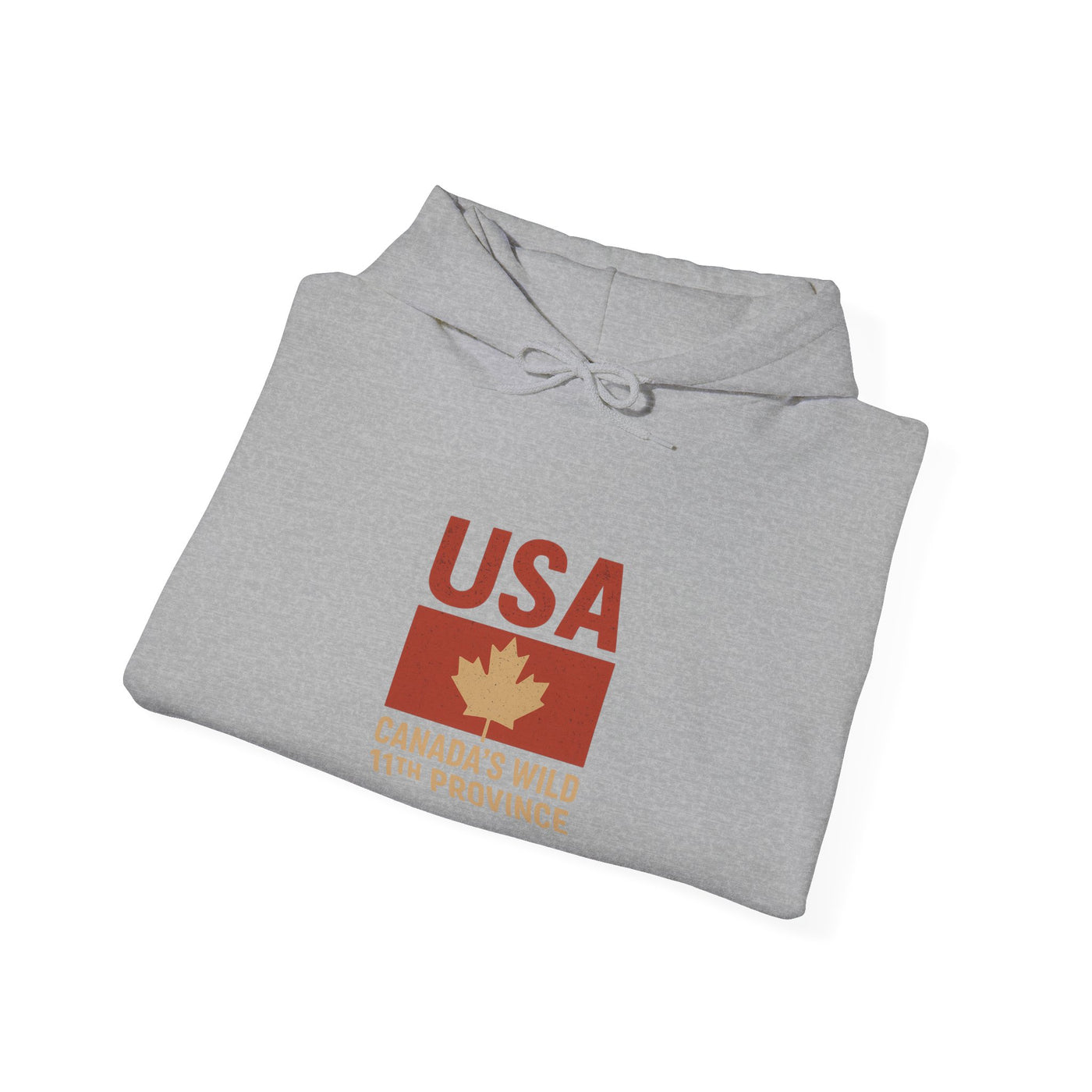 USA Maple Leaf Hoodie – 'Canada's 51st Province' Funny Canada-USA Mashup Sweatshirt