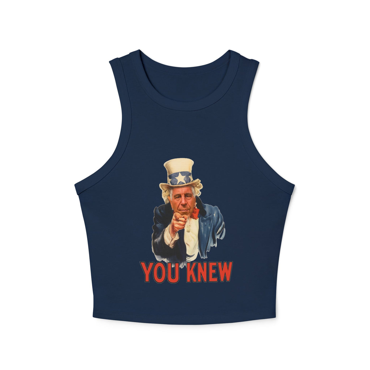Tank Top Vintage Pointing Uncle Epstein“YOU KNEW” Graphic