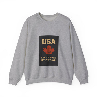 USA 'Canada's Wild 11th Province' Crewneck Sweatshirt
