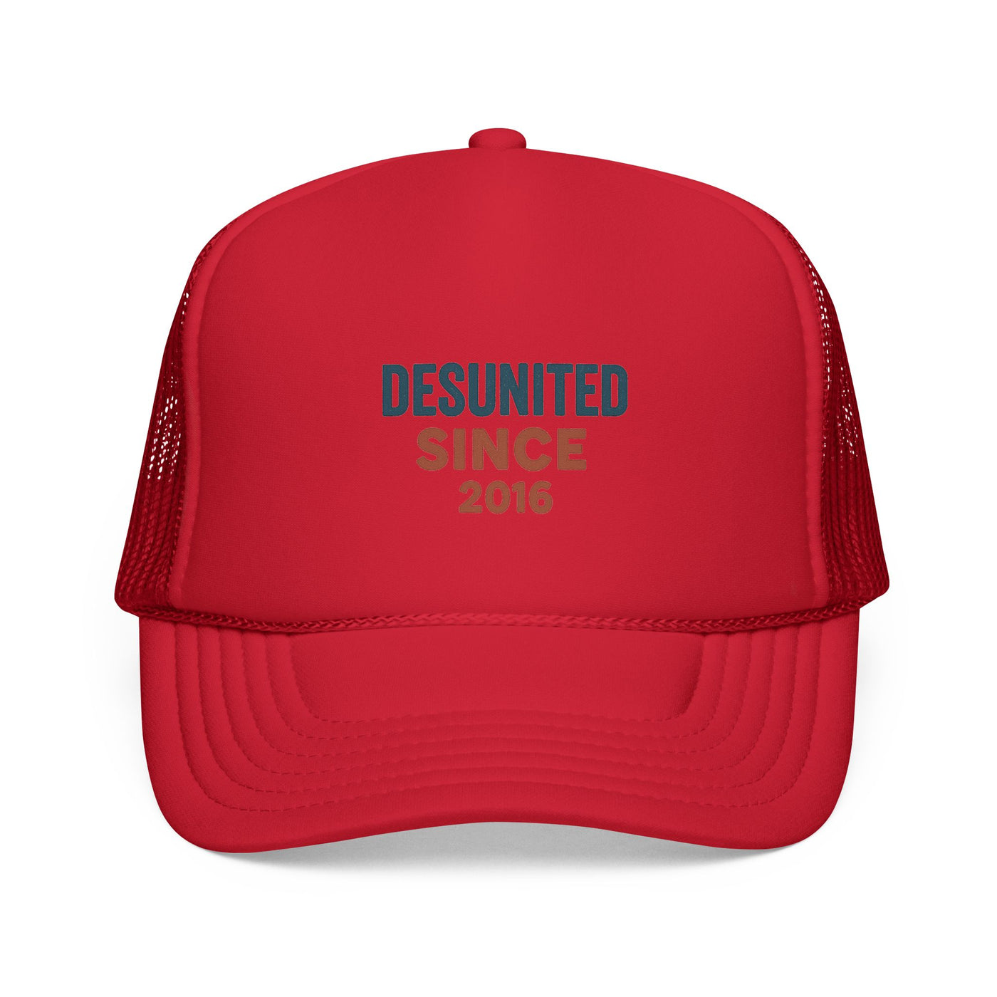 Trucker Cap — "DESUNITED SINCE 2016" Embroidered Retro Mesh Hat