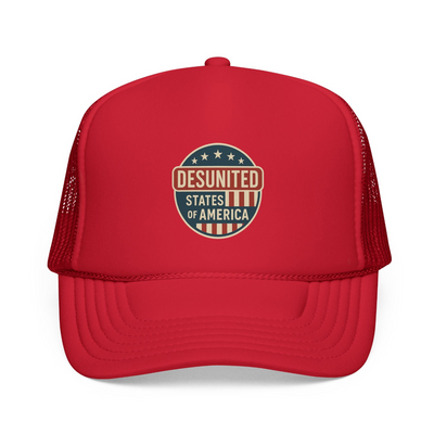 Desunited States of America Trucker Hat — Vintage Political Statement Cap
